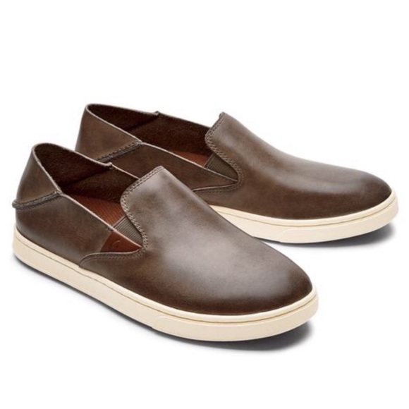 olukai pehuea leather slip on